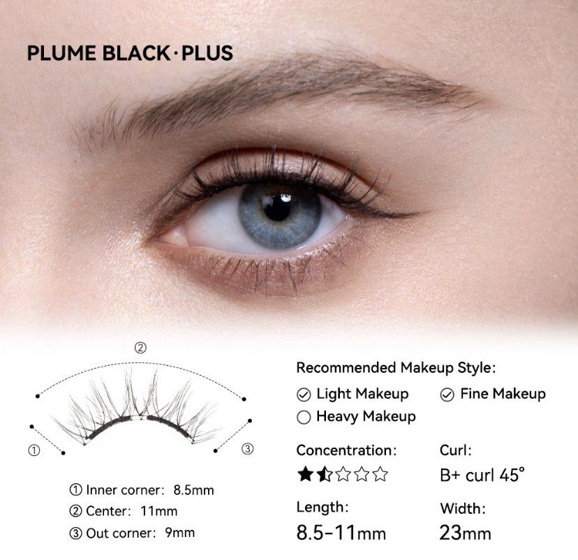 NO.9 Plume Black - Widen (1.5mm wider)